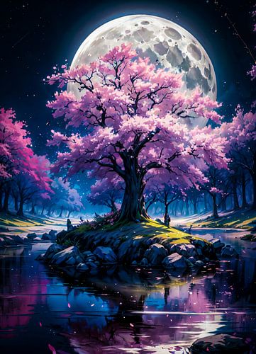 Ancient Sakura Cherry Blossom Tree