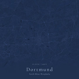 Vintage map of Dortmund, Germany by Prints of Place