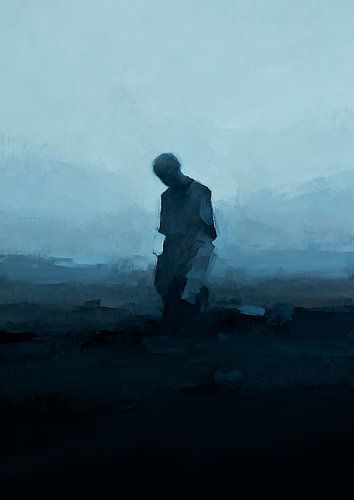 Das Schweigen und der Kummer eines Mannes