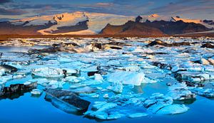 Sunrise Jokulsarlon, Islande
