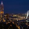 Skyline Rotterdam, nuit sur Nynke Altenburg