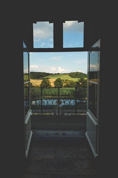 Room with a view through castle window by Annelies Hoek