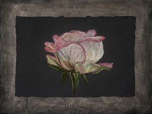Rose. Art du feutre.