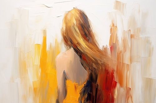 Vrouwelijk Silhouet - Schilderij Vrouw