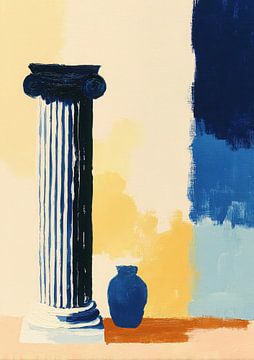 Column in blue and yellow by Niklas Maximilian