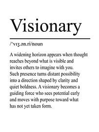 Visionary Definition - Blanc sur WordsThatInspire