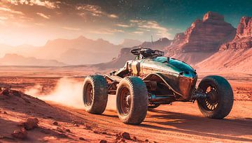 Mad Max voiture dans le désert sur Mustafa Kurnaz