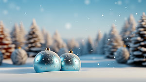 Weihnachtskugel im Schnee Weihnachtsdekorationen, Hintergrund