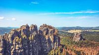 Bad Schandau landscapes with Schrammsteine stones by Jakob Baranowski - Photography - Video - Photoshop thumbnail