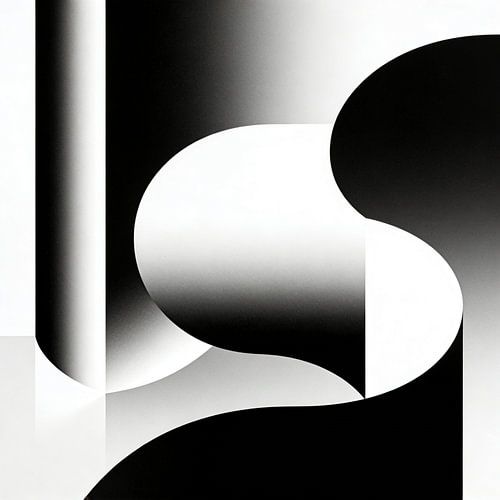 Des vagues minimalistes en noir et blanc