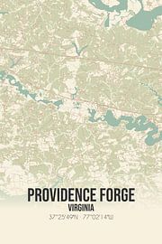 Alte Karte von Providence Forge (Virginia), USA. von Ortsdrucke