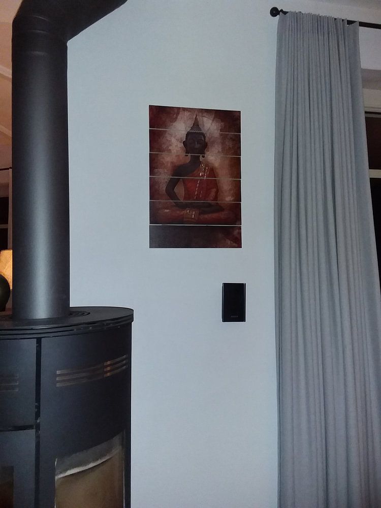 Oranje Boeddha  van Claudia Moeckel 