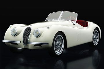 Jaguar XK-120 three-quarter view by Jan Keteleer