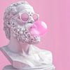 Socrates op Standbeeld met Bubblegum en Zonnenbril van Surreal Media