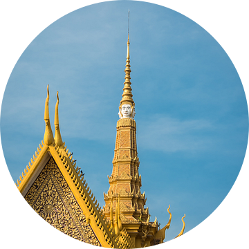 Voorgevel troonzaal met vergulde puntdaken, Phnom Penh