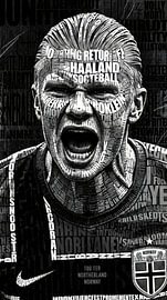 Portrait typographique d'Erling Haaland sur ANGGA HERMAWAN WIDODO