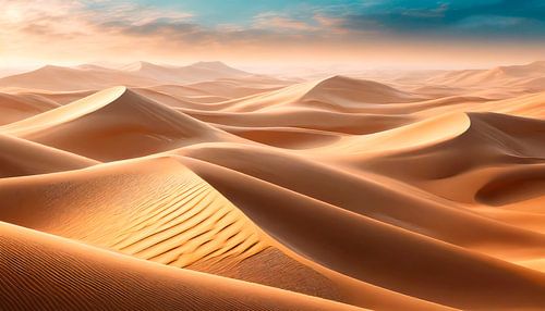 Woestijn met zand en zon