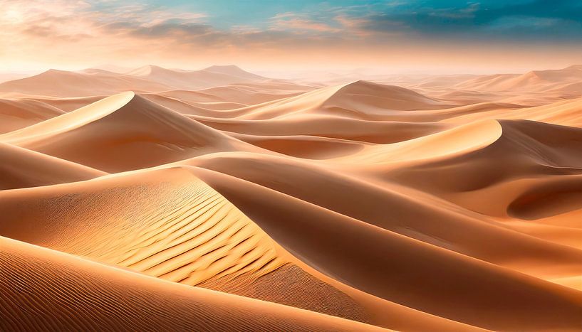 Woestijn met zand en zon van Mustafa Kurnaz