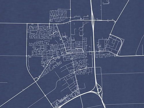 Kaart van Emmeloord in Royaal Blauw