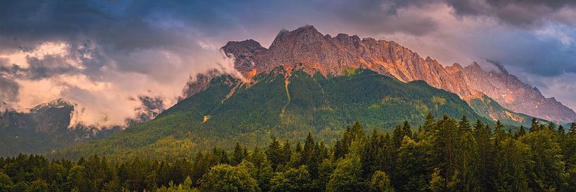 Panorama der Bayerischen Alpen von Henk Meijer Photography