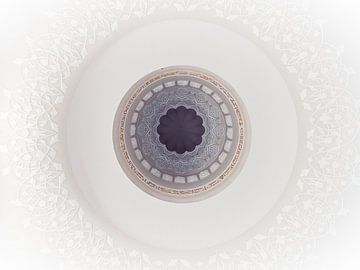 Lamp ornament in Sheik Zayed moskee van Barry Jansen