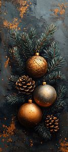 Weihnachtskugeln | Goldener Weihnachtsschmuck