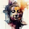 Watercolor Buddha #2 by Chromatic Fusion Studio