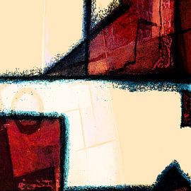 Rot Vanille abstrakt - 01 von Kerstin Franz