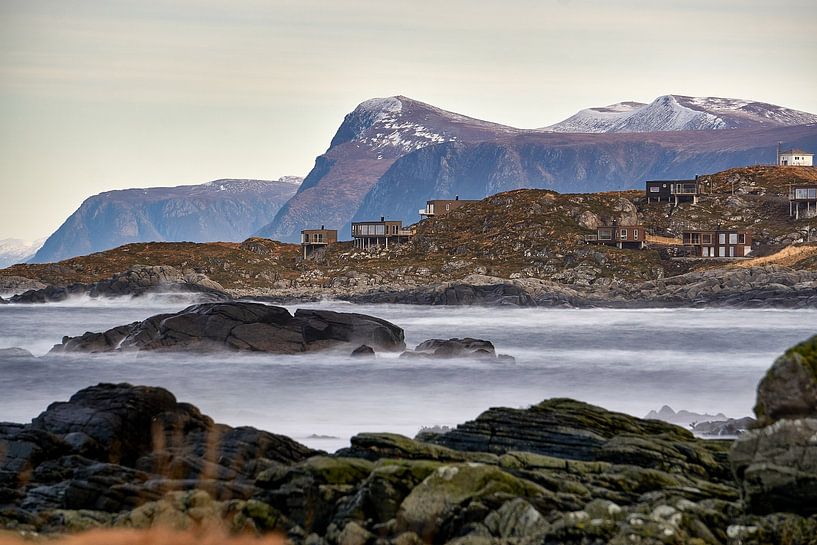 Runde in a winter landscape, Norway by qtx