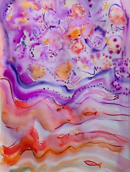 NEBULA MEETS EARTH by MY HAPPY SOUL ART