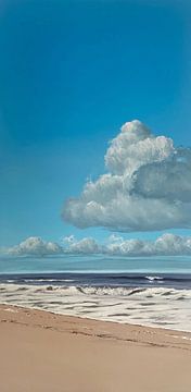 Strand met wolk van Ronald Boon