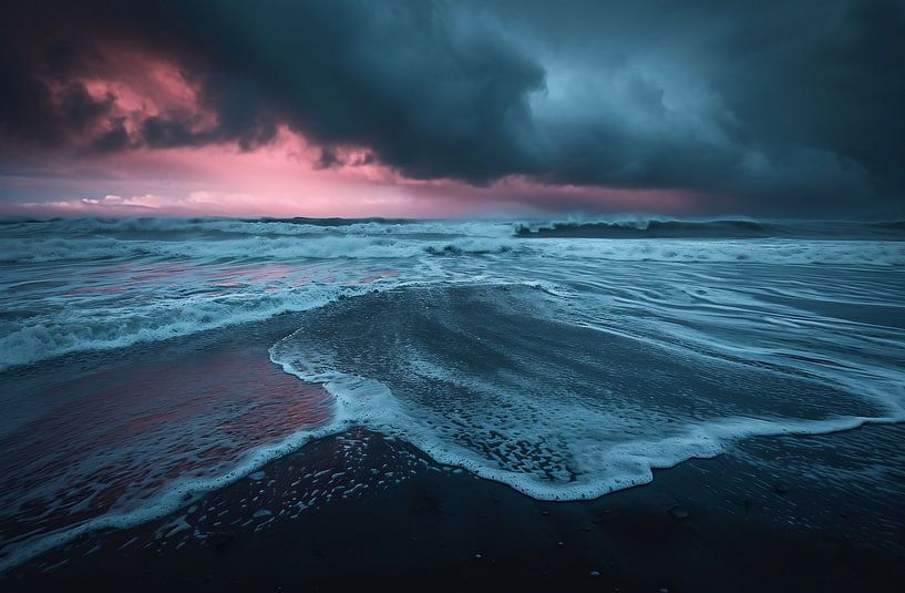 Magisch licht op de Atlantische Oceaan van fernlichtsicht