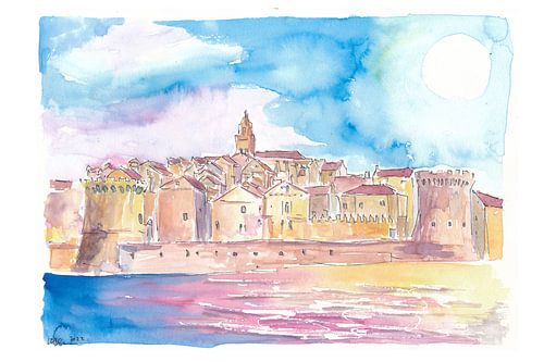 Korcula Ansicht Kroatische Insel in der Adria