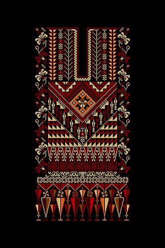 Tatreez ornament sjabloon 90