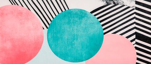 Geometrische vormen - pastelkleuren en strepen
