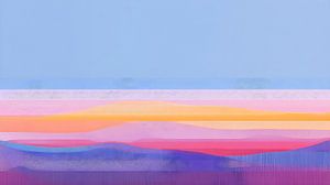 Sonnenschein über dem Horizont: Ein abstrakter Sonnenaufgang