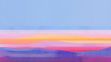 Zonneschijn Over de Horizon: Een Abstracte Zonsopgang van But First Framing