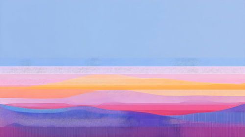 Le soleil se lève sur l'horizon : un lever de soleil abstrait