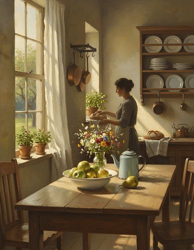 Morgenlicht in der Landhausküche
