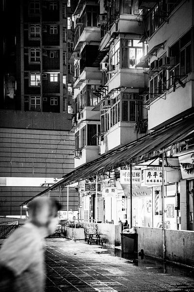 Hongkong Schwarz-Weiß-Foto von Guido Pijper