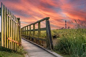 Pont en bois au phare de Westerhever en Allemagne sur Animaflora PicsStock