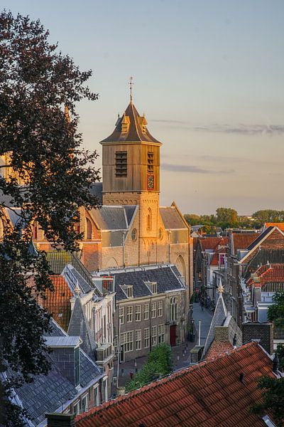 Blick auf die Nieuwstraat in Leiden von Dirk van Egmond
