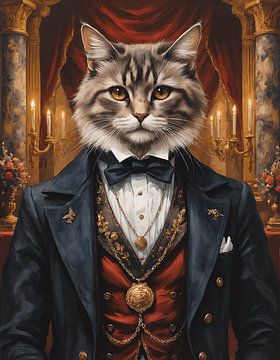 Norwegian Forest Cat as a Gentleman by Jordan Fenix Gallery