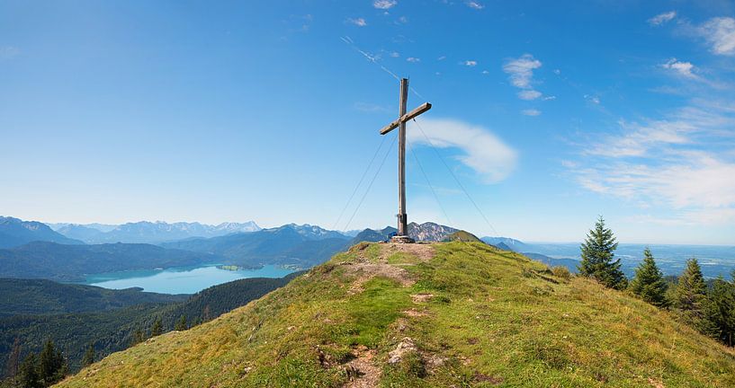 Hirschhornlkopf summit cross, Jachenau, Upper Bavarian Alps by SusaZoom