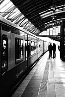 S-Bahn Berlin zwart-wit foto