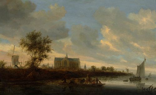 Grote of Sint-Laurenskerk vanuit het westen, Salomon van Ruysdael