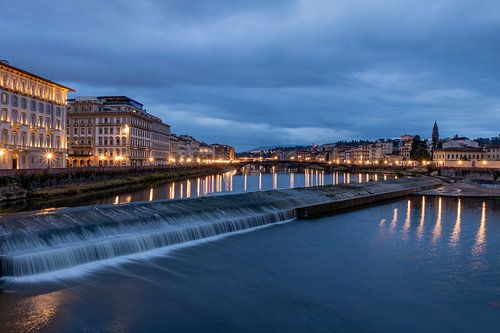 L'heure bleue dans la ville historique de Florence