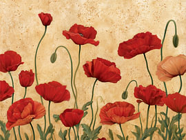 Red poppies by IamHomeStudio