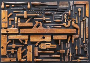 Verzameling Vintage Meubelmakers gereedschap