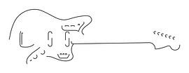 Guitar Silhouette (Jaguar-style) by Drawn by Johan